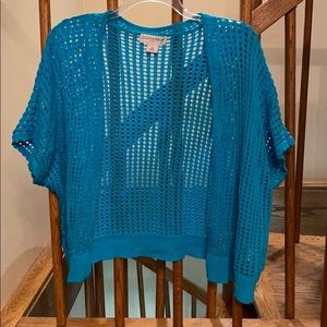 Sag Harbor open front crochet sweater. Size 2x